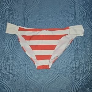 Ralph Lauren Polo Swim Bottoms Bikini Coral White Stripes Size XL